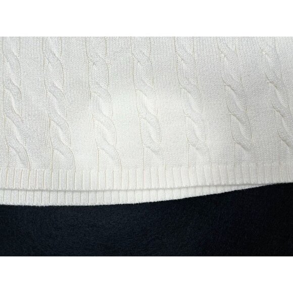 Talbots Cable Knit 3/4 Cable Knit 3/4 Sleeve Sweater Cream Size Petite XL - Picture 10 of 12
